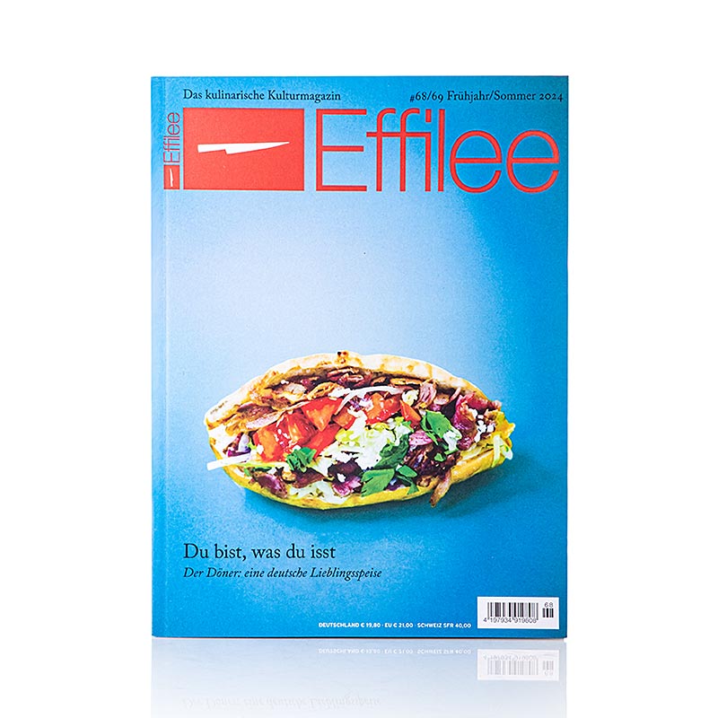 Effilee - Journal of food and lifestyle, numéro 68/69, couverture de magazine en 1 pièce présentant un contenu sur l'alimentation et le mode de vie