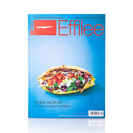 Effilee - Journal of food and lifestyle, numéro 68/69, couverture de magazine en 1 pièce présentant un contenu sur l'alimentation et le mode de vie