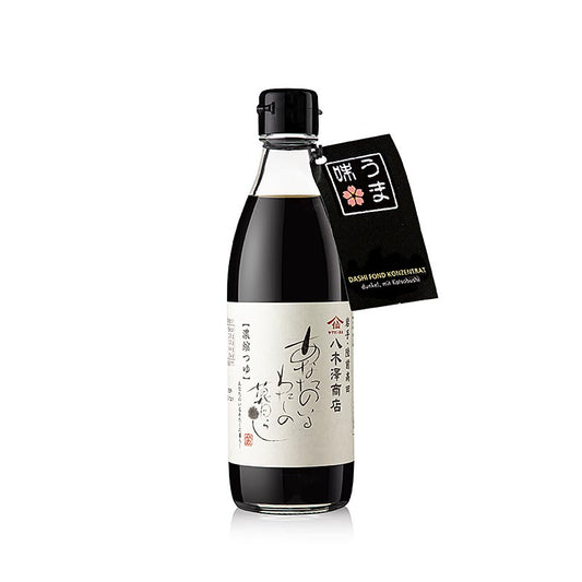 Bouillon dashi foncé concentré avec flocons de bonite, Jagisawa Japon, bouteille de 360 ml