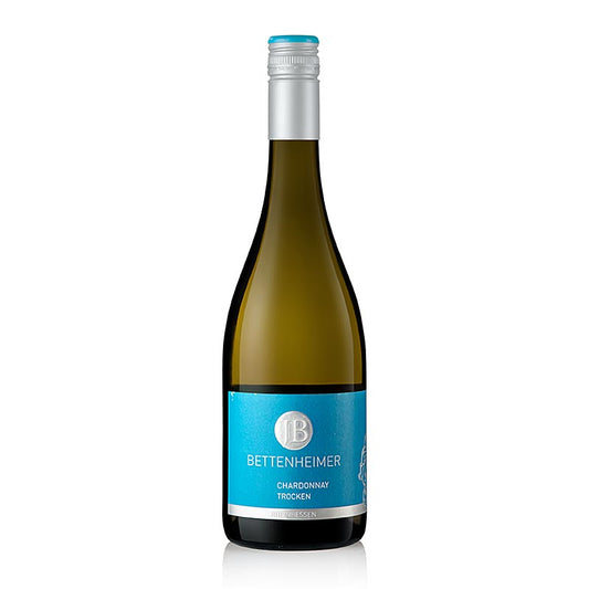 Bouteille de 750ml de Bettenheimer 2023 Chardonnay vin blanc sec, un produit végétalien de la région QW Rheinhessen