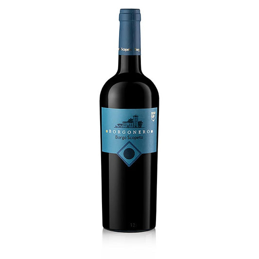 Borgo Scopeto 2021 Borgonero vin rouge Cuvée IGT Toscane Italie sec 0,75 l, 750 ml - Une bouteille de Borgo Scopeto 2021 Borgonero vin rouge de Toscane, Italie, avec un profil de saveur sec et riche, parfait pour les amateurs de vin.