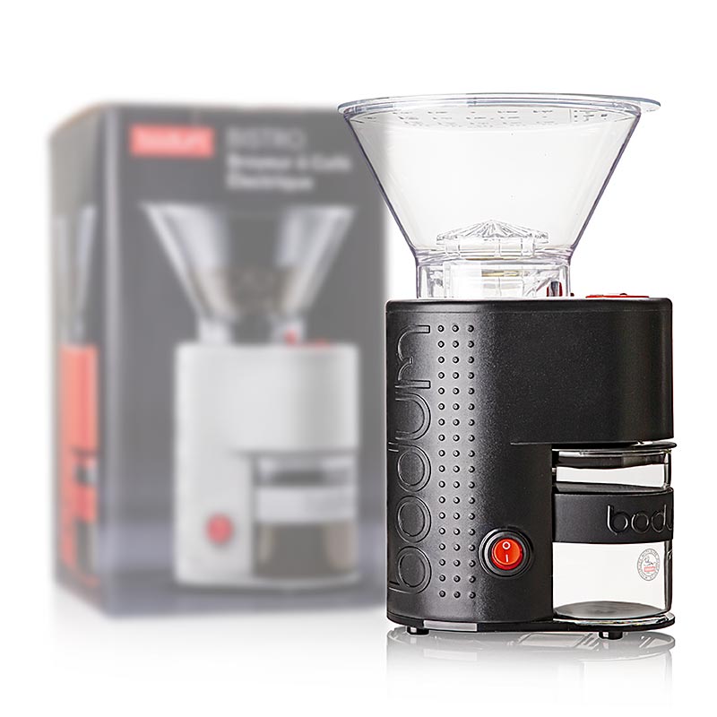 Moulin à café électrique Bodum Bistro en noir, avec broyeur conique, 160W
