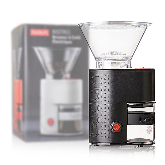 Moulin à café électrique Bodum Bistro en noir, avec broyeur conique, 160W
