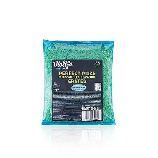 Violife - Perfect Pizza, râpé, substitut de fromage végétalien au goût de mozzarella, 500 g : une alternative délicieuse et sans produits laitiers pour les amateurs de pizzas végétaliennes.
