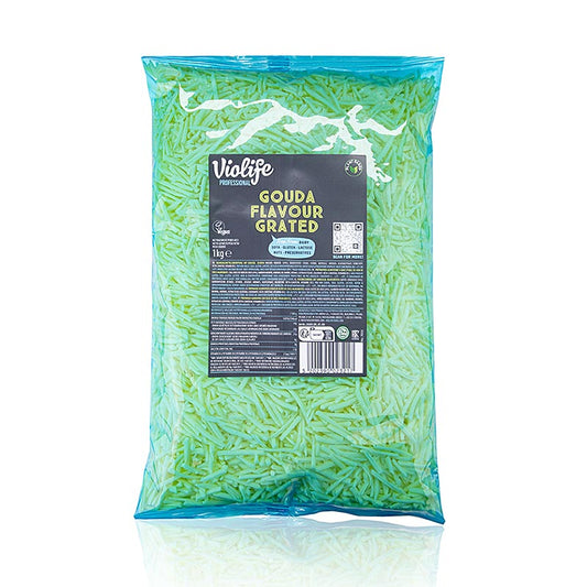 Violife - Gouda, râpé, substitut de fromage végétalien, 1 kg - substitut du fromage Gouda traditionnel, entièrement végétalien et adapté à un régime à base de plantes