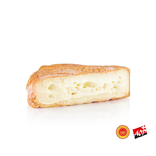 Berthaut Epoisses AOP/gU, fromage à pâte molle à croûte de culture rouge & Marc dBourgogne, 125 g joliment présenté sur un plateau de fromage