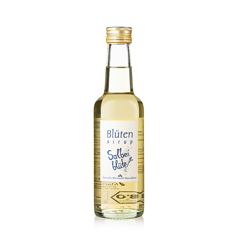 Sirop de fleurs de sauge bio en flacon de 250 ml