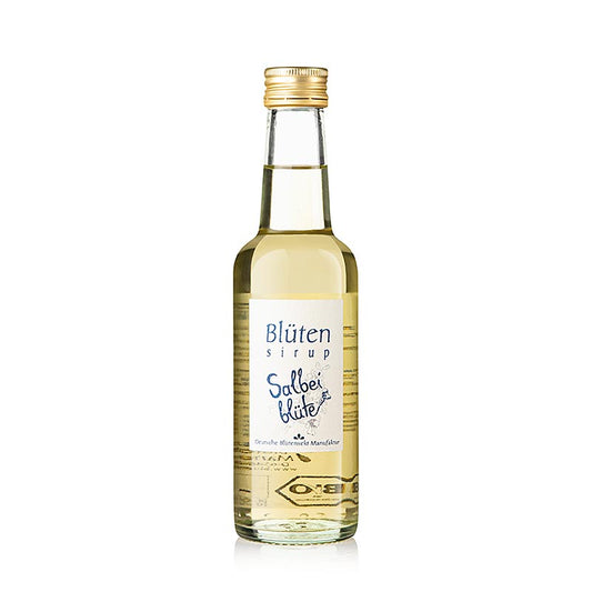 Sirop de fleurs de sauge bio en flacon de 250 ml