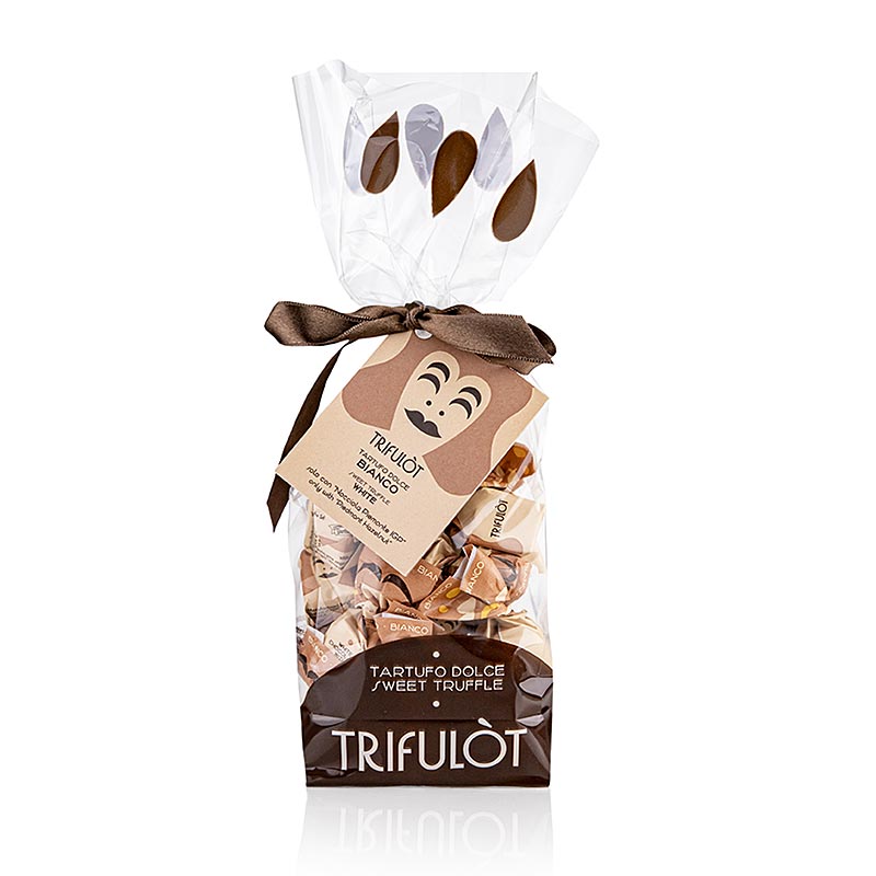 Mini truffes pralinées de Trifulòt Alba au délicieux chocolat blanc, 180 grammes