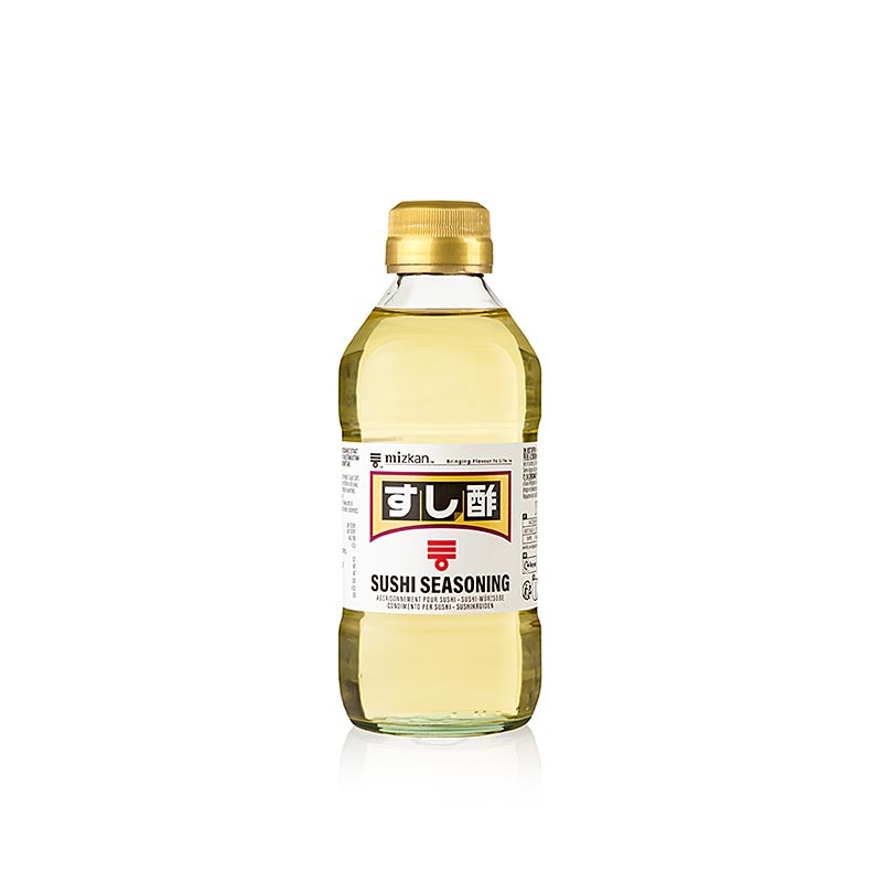 Assaisonnement pour sushi, assaisonnement au vinaigre de riz, sel et sucre dans une bouteille Mizkan de 275 ml